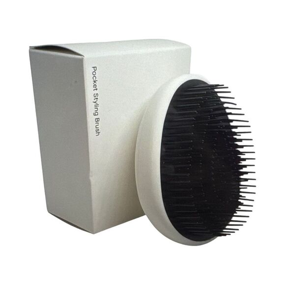 SpoiledChild White and Black Pocket Styling Brush - Picture 1 of 2